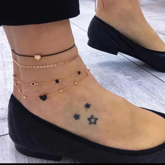 Jewelry - ♡Faith♡ 4 piece Anklet set